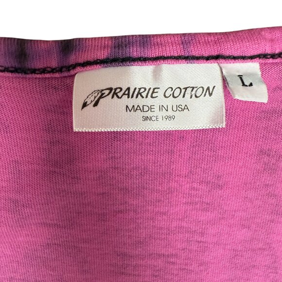 EUC Women's PRAIRIE COTTON High Tides Criss Cross 3/4 Sleeve Tunic | Size L - Picture 5 of 7